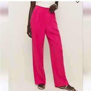 Reformation Mason Pants Pink, Size 4 Petite